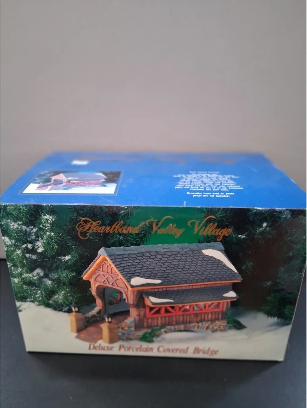 Vintage Heartland Valley Village Porcelain Christmas Bridge